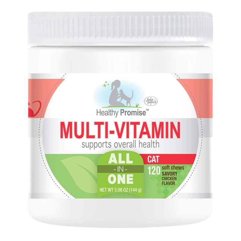 Four Paws Healthy Promise Cat Multivitamin Soft Chews 120 Count - Image 1