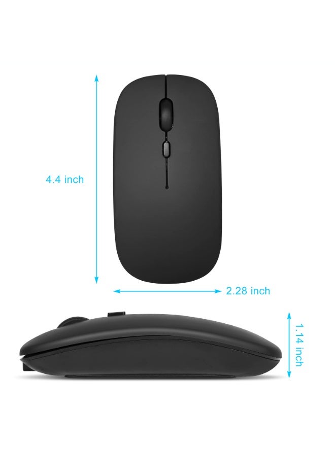 Bluetooth Dual-Mode Mouse, Office Rechargeable, Silent Wireless Mouse, Black  - Image 3