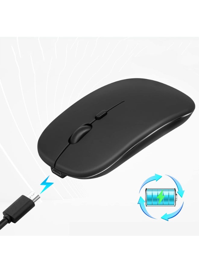 Bluetooth Dual-Mode Mouse, Office Rechargeable, Silent Wireless Mouse, Black  - Image 5