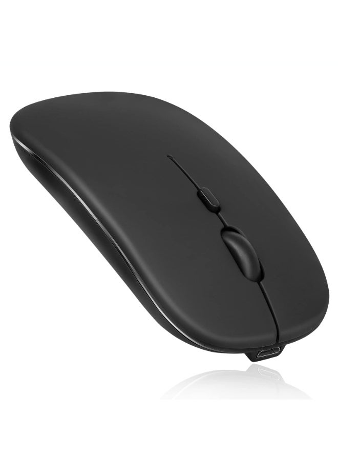Bluetooth Dual-Mode Mouse, Office Rechargeable, Silent Wireless Mouse, Black  - Image 2