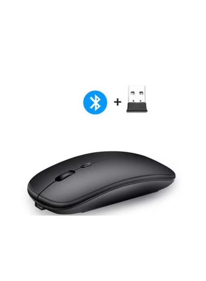 Bluetooth Dual-Mode Mouse, Office Rechargeable, Silent Wireless Mouse, Black  - Image 1