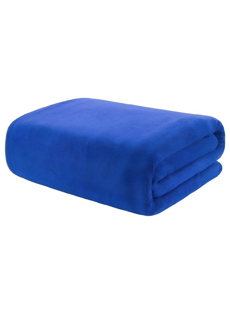 Fabienne Soft Microfiber Bath Sheet 80x160cm Ultra Absorbent Blue Beach Towel Quick Drying Durable Extra Large Bath Towel Microfiber - Image 1