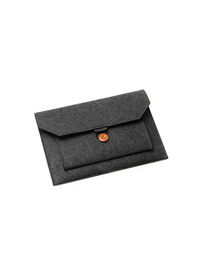 Acoki حقيبة كمبيوتر محمول مقاس 15-15.6 بوصة مصنوعة من اللباد خفيفة الوزن للغاية وحقيبة متعددة الجيوب لأجهزة Apple Macbook/Asus/Acer/Dell/Hp/Lenovo - رمادي غامق - Image 3