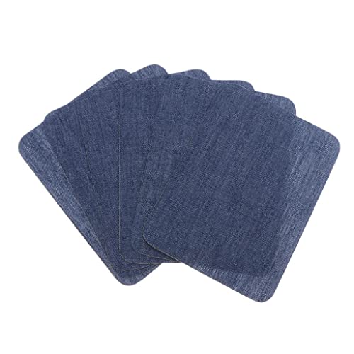 CALANDIS® 6Pcs Iron On Denim Patches for Jeans Clothing Jacket Repair Tool Blue | Cloth | 6 Pieces Denim Patches - Image 1