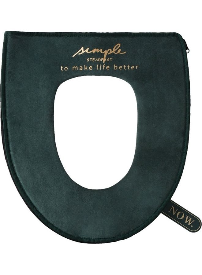 Household Winter Toilet Seat Cover Green 20 x 5 30cm - Image 2