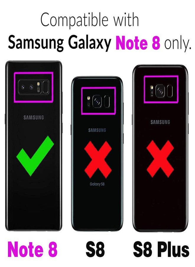 Asuwish Phone Case for Samsung Galaxy Note 8 with Tempered Glass Screen Protector Card Holder Wallet Cover Stand Flip Leather Cell Accessories Glaxay Note8 Not S8 Galaxies Gaxaly Cases Women Girls Men Green - Image 2