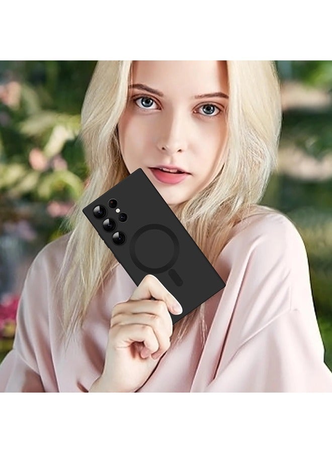 ShebSheb Matte for Samsung Galaxy S23 Ultra Case, Compatible with MagSafe, Slim Thin Magnetic Cover with Built-in Camera Lens Protector - Image 5