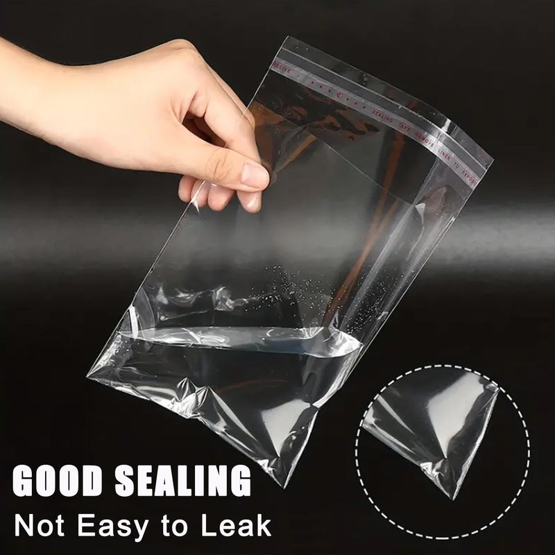 LonlyEagle 200 Pcs 5-1/2'' x 7-1/2'' Self Sealing Cellophane Bagsï¼ŒClear Cellophane Cello Bagsï¼ŒFit 5 X 7 Inch Cards Photosï¼ŒA6 A7 Envelopes Candyï¼ŒSelf Adhesive for Packaging Gifts,Cookies - Image 4