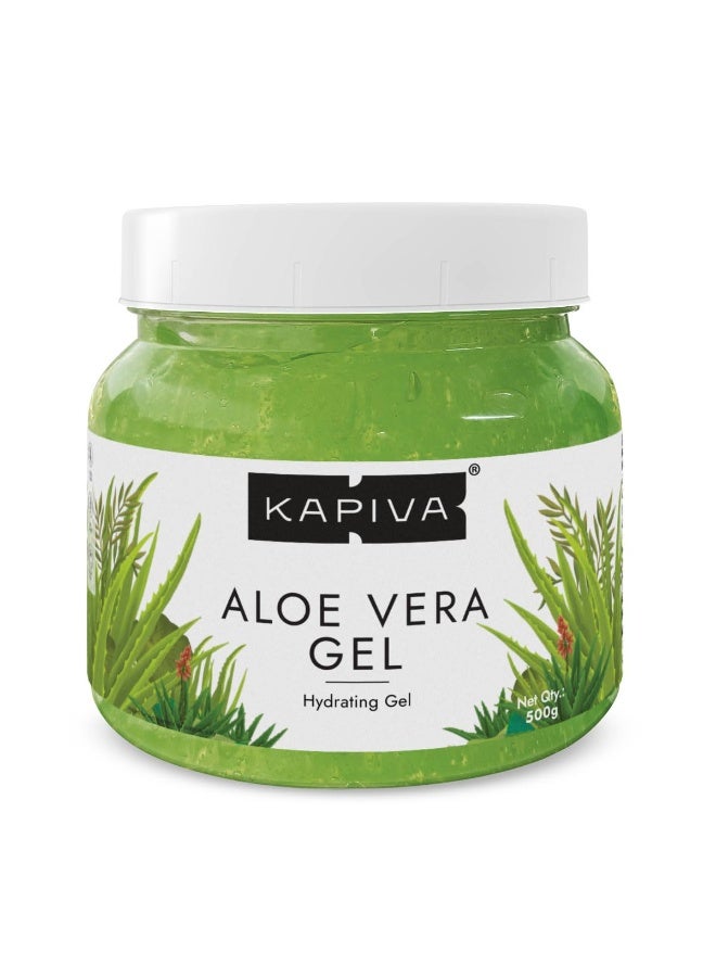 Kapiva Pure Aloe Vera Skin Gel 500g For Face & Hair | Hydrating, Moisturizing, Soothing Skin | Multipurpose Gel - Image 1