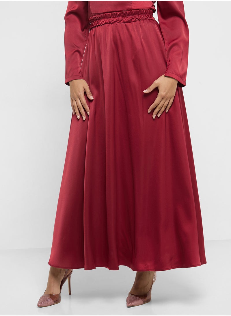 Khizana - Asymmetrical Top With Skirt Set - Image 1