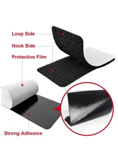 GNAFOTU Hook and Loop Tape Strips with Adhesive, 5x10 cm Heavy Duty Nylon Velcro for Sewing, Crafting, DIY, Interlocking Tape, 15 Pcs  - Image 5