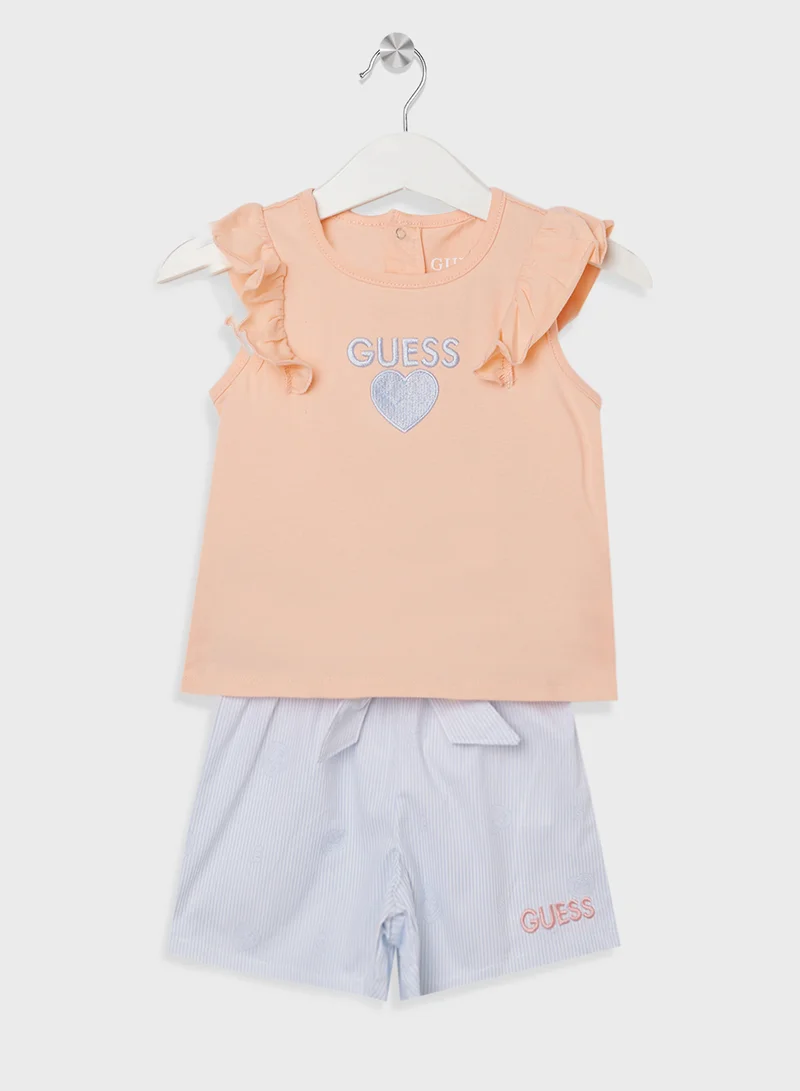 GUESS Infant Logo T-Shirt & Poplin Shorts Set