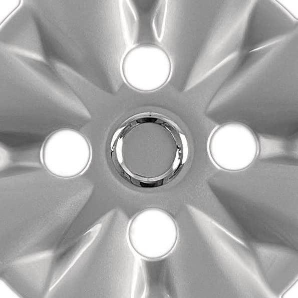 Hubcaps.com - Premium Quality 15" Silver Hubcaps / Wheel Covers fits Toyota Yaris, Heavy Duty Construction (Set of 4) - Image 4