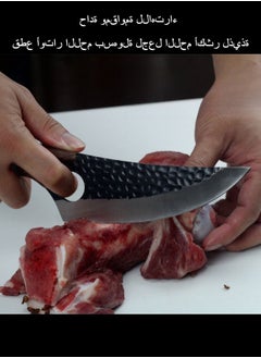 Browning Stainless Steel Express Skinning and Cutting Point Knife Hammer Pattern Slicing Knife Deboning Knife Beef and Sheep Butchering Knife - Black Painted Wood Handle  - Image 5