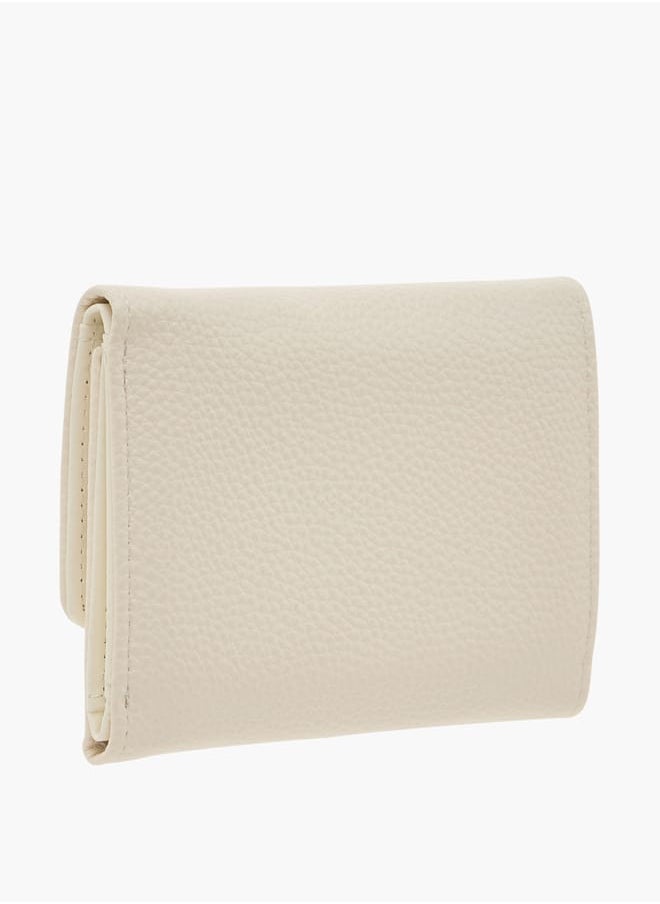 Flora Bella By Shoexpress Womens Textured Tri-Fold Wallet With Button Closure  - Image 2
