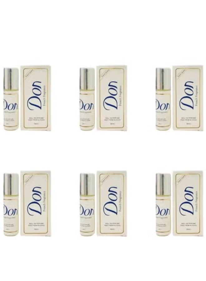 French Fragrance Roll On Perfume 6ml 6 Pcs