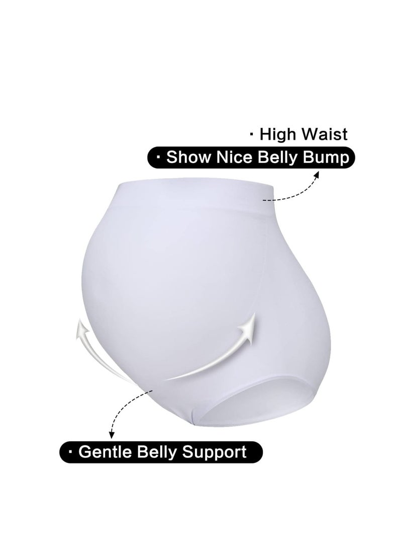 Zikra Maternity Underwear, High Waisted Seamless Mid-Thigh Pregnancy Underwear Over Belly Support, Women's Maternity Shapewear, for Dresses and Pants L - Image 2