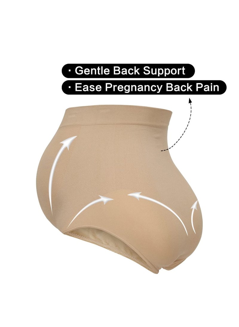 Zikra Maternity Underwear, High Waisted Seamless Mid-Thigh Pregnancy Underwear Over Belly Support, Women's Maternity Shapewear, for Dresses and Pants L - Image 3