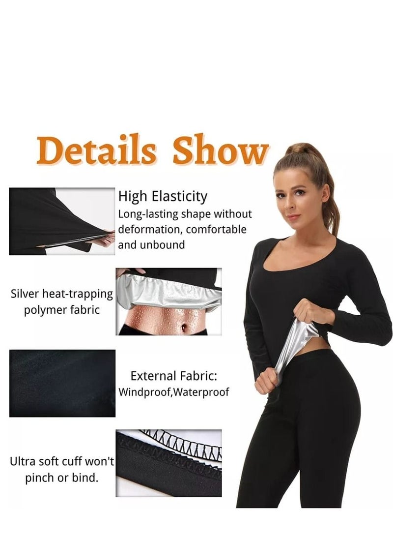 Generic - Ultra Soft Sauna Long Sleeve Thermal Corset for Abdomen Back and Lugs from Nibron Used with Sports and Movement at Home Helps You Burn Fat on the Abdomen Back and Arms - Image 1