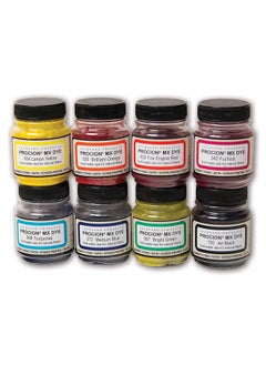 Jacquard Procion Mx Dye 8 Color Set Cold Water Dye 2/3 Oz Permanent And Washfast Fiber Reactive Dye  - Image 1