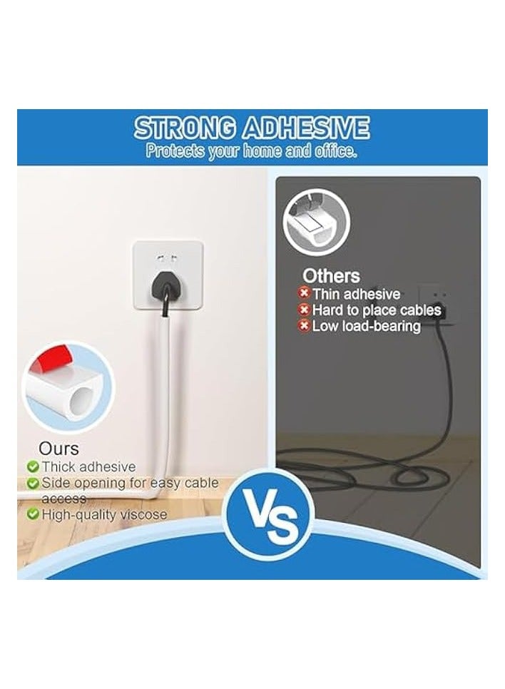 erorex Wall Cord Hider,3m Self-Adhesive Extension Cable Cover for Hide Conceal Cords Along Wall Home and Office Electric Cord Organizer (white, 3m) - Image 3