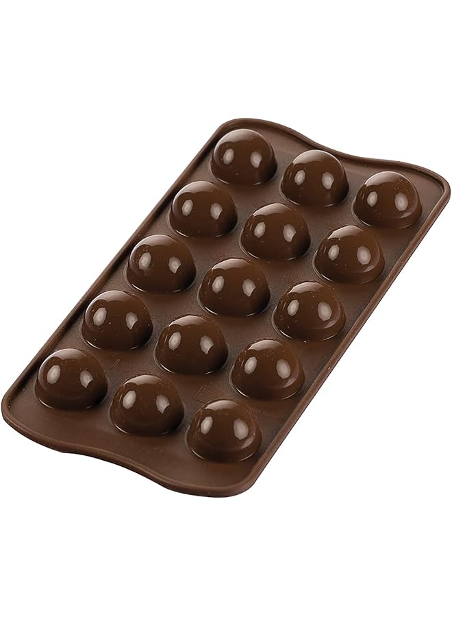 S-TOP 15 Cavities 3D Chocolate Tartufino Baking Mold, Made In Italy, Food-Grade Silicone, Flexible, Durable, Easy Release, Safe in Oven, Microwave, Fridge, Freezer & Dishwasher, 2215077-0065 - Image 1