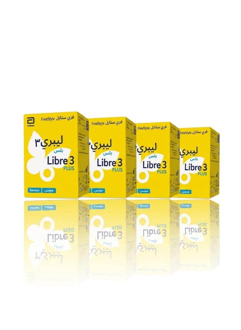 أبوت جهاز استشعار Freestyle Libre 3 Plus هو نظام سريع لمراقبة وقياس مستوى الجلوكوز دون الحاجة إلى وخز الأصابع. (من٤قطع) - Image 1