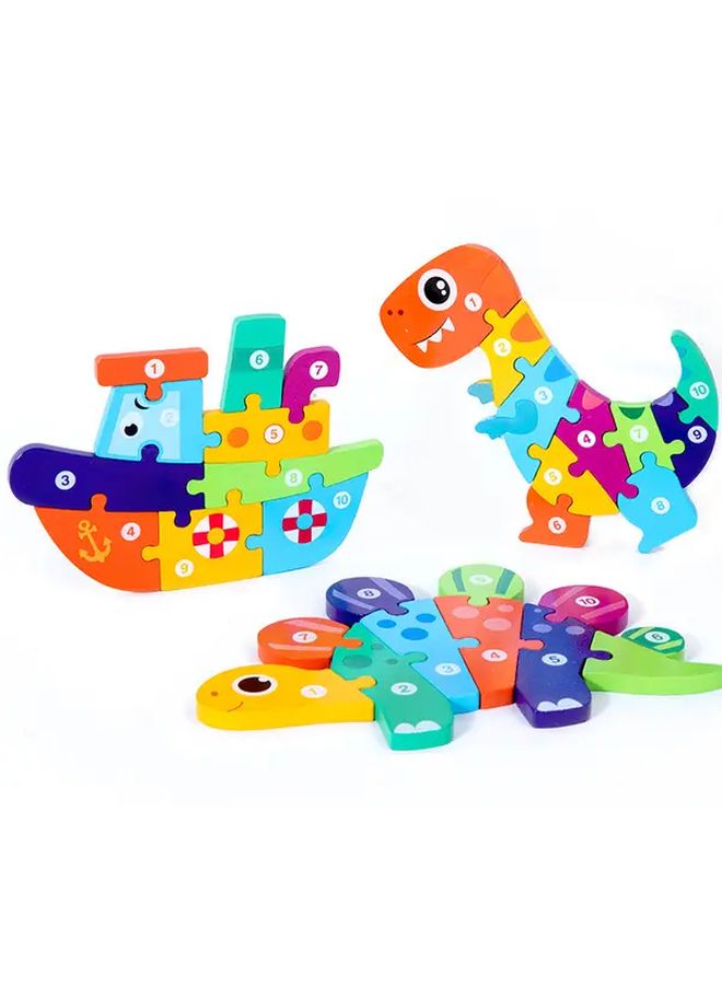 3D Wooden Puzzle School Bus Educational Learning Toy For Kids Birthday Gift - Image 4