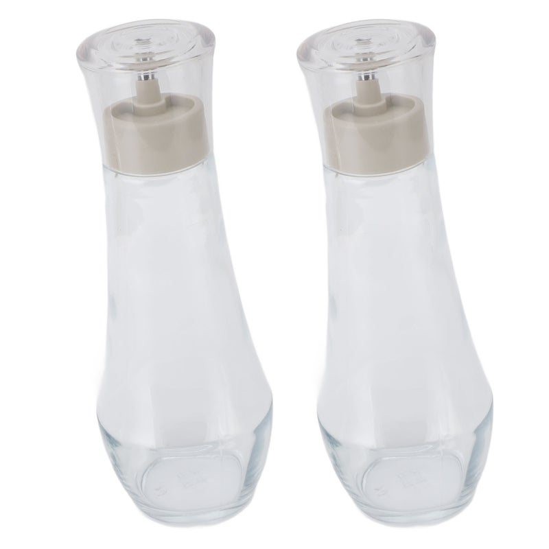 2PCS Mouthwash Dispensers Stainless Steel and Glass Multifunctional Refillable Mouthwash Dispenser Decanters for Bathroom 260ml - Image 4