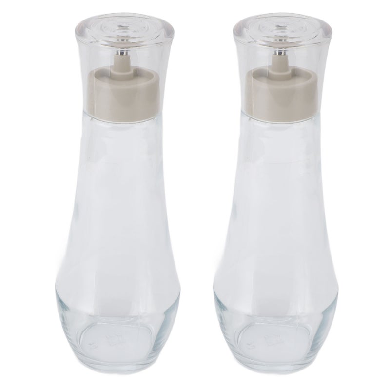 2PCS Mouthwash Dispensers Stainless Steel and Glass Multifunctional Refillable Mouthwash Dispenser Decanters for Bathroom 260ml - Image 2