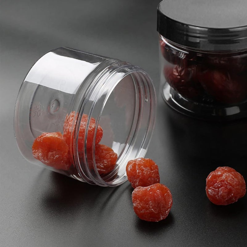 Lainrrew 12 Pcs 8oz Plastic Jars with Lids, Clear Plastic Slime Containers Plastic Round Storage Jars Container Wide Opening Storage Jars for Kitchen, Home, Crafts Storage - Image 5