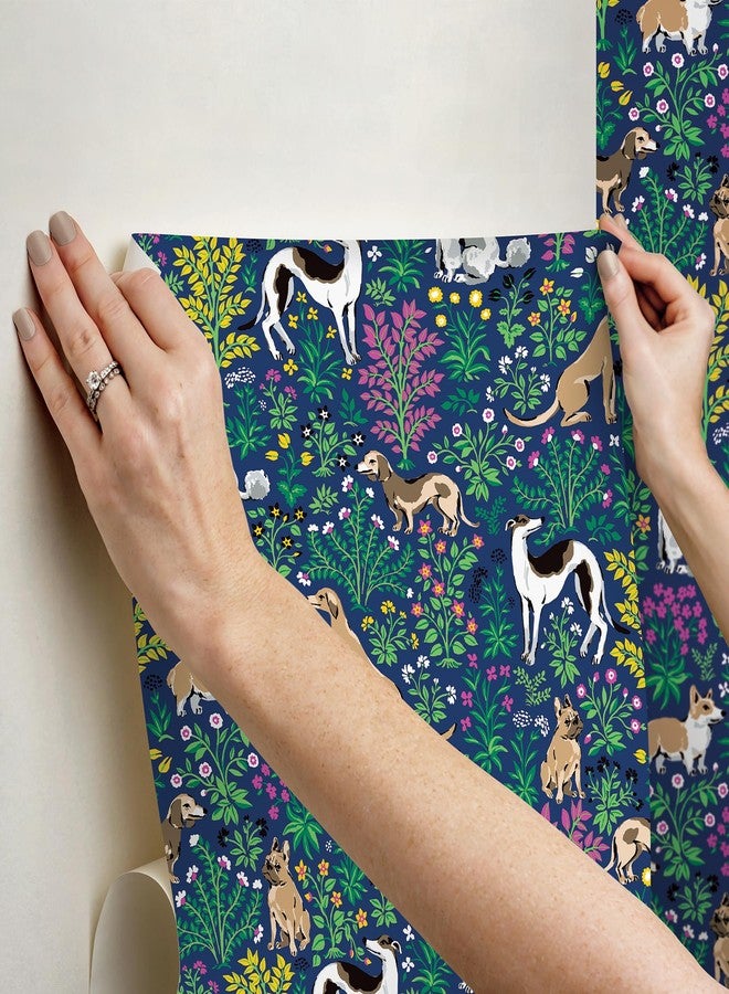 نو وولبيبر ورق جدران NuWallpaper Must Love Dogs Indigo Peel and Stick، PFS6378 - Image 5