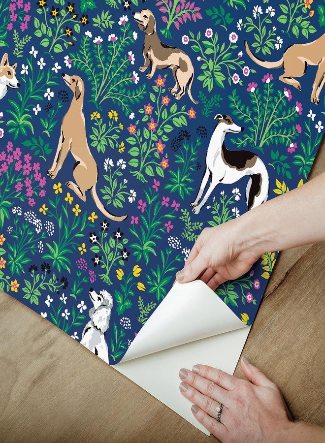 نو وولبيبر ورق جدران NuWallpaper Must Love Dogs Indigo Peel and Stick، PFS6378 - Image 4