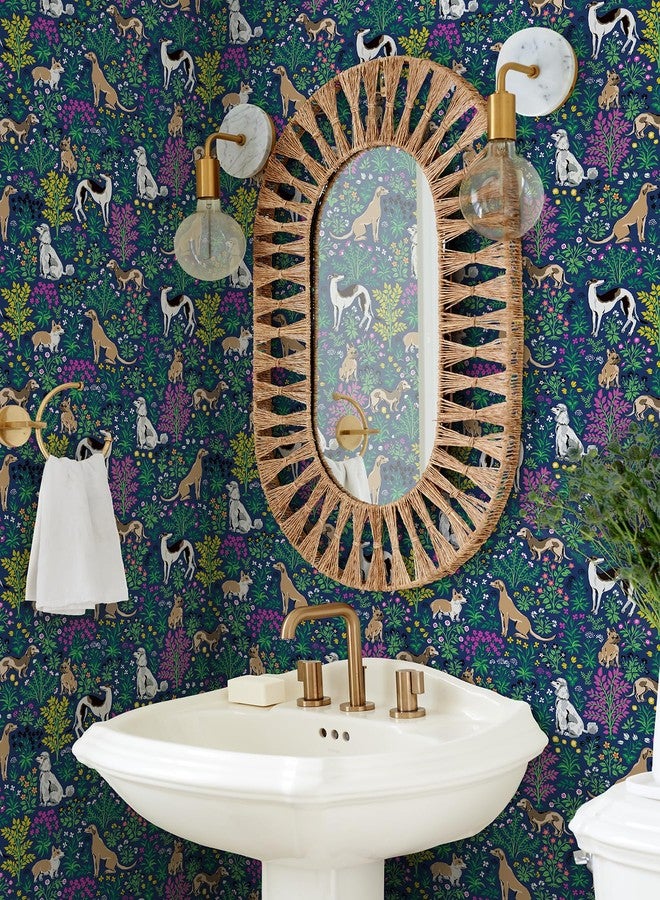 نو وولبيبر ورق جدران NuWallpaper Must Love Dogs Indigo Peel and Stick، PFS6378 - Image 3
