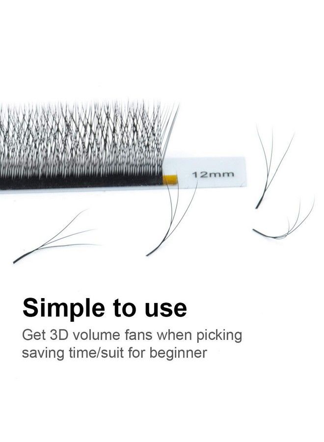 NAGARAKU W Eyelash Extension 0.07Mm / Curld 3D Volume Matte Black Premade Cluster Fans Pre Fanned Yy Eye Lashes (0.07Mm / Curl D / Mix 814Mm) - Image 5