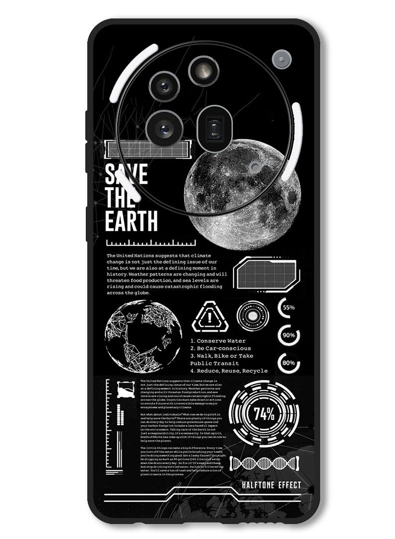 Theodor Case Compatible with Nothing Phone 3a Pro Protection Shockproof Bumper Cover Save The Earth - Image 1