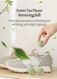 Beauenty 10 Shoe Deodorizer Ball Set, Green Tea Scent, Portable Indoor Long-Lasting Deodorizer Balls, Shoe u0026 Sock Sweat Odor Eliminator Closet/Closet Freshener Household Deodorizing Supplies  - Image 2