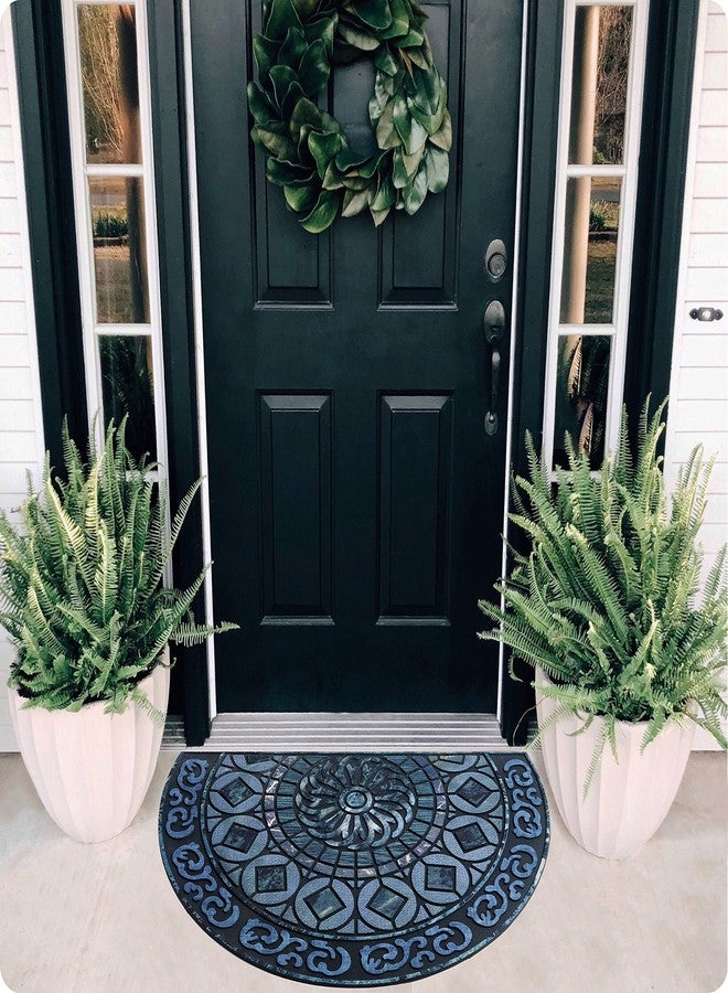 ubdyo Warm Stylish Front Door Mat - Low Pile Front Door Mat Outside Entrance - Muddy Dirt Trapping Welcome Matt Outdoor - Rubber Backing Anti Slip Indoor Doormat Entrance - Large 23" 'x 35" - Image 5
