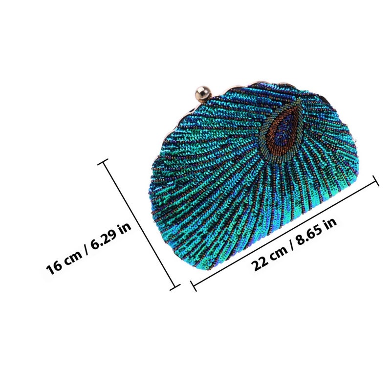 1pc Beaded and Sequins Evening Bag Women Hand Bag Elegant Hand Bag for Party - Image 2