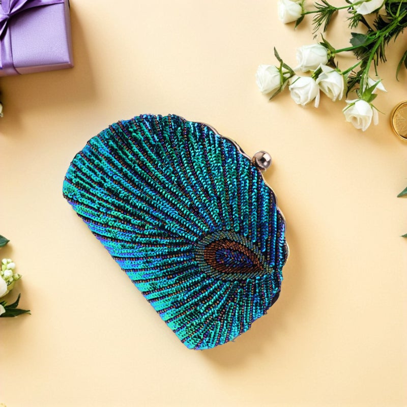 1pc Beaded and Sequins Evening Bag Women Hand Bag Elegant Hand Bag for Party - Image 3