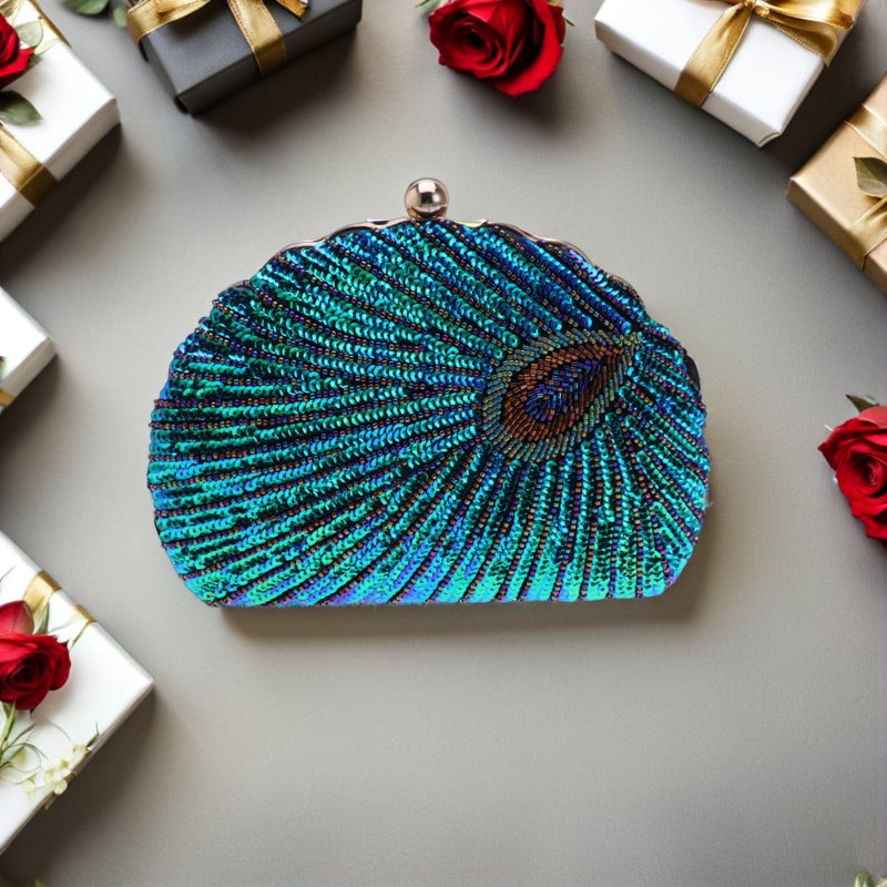 1pc Beaded and Sequins Evening Bag Women Hand Bag Elegant Hand Bag for Party - Image 5