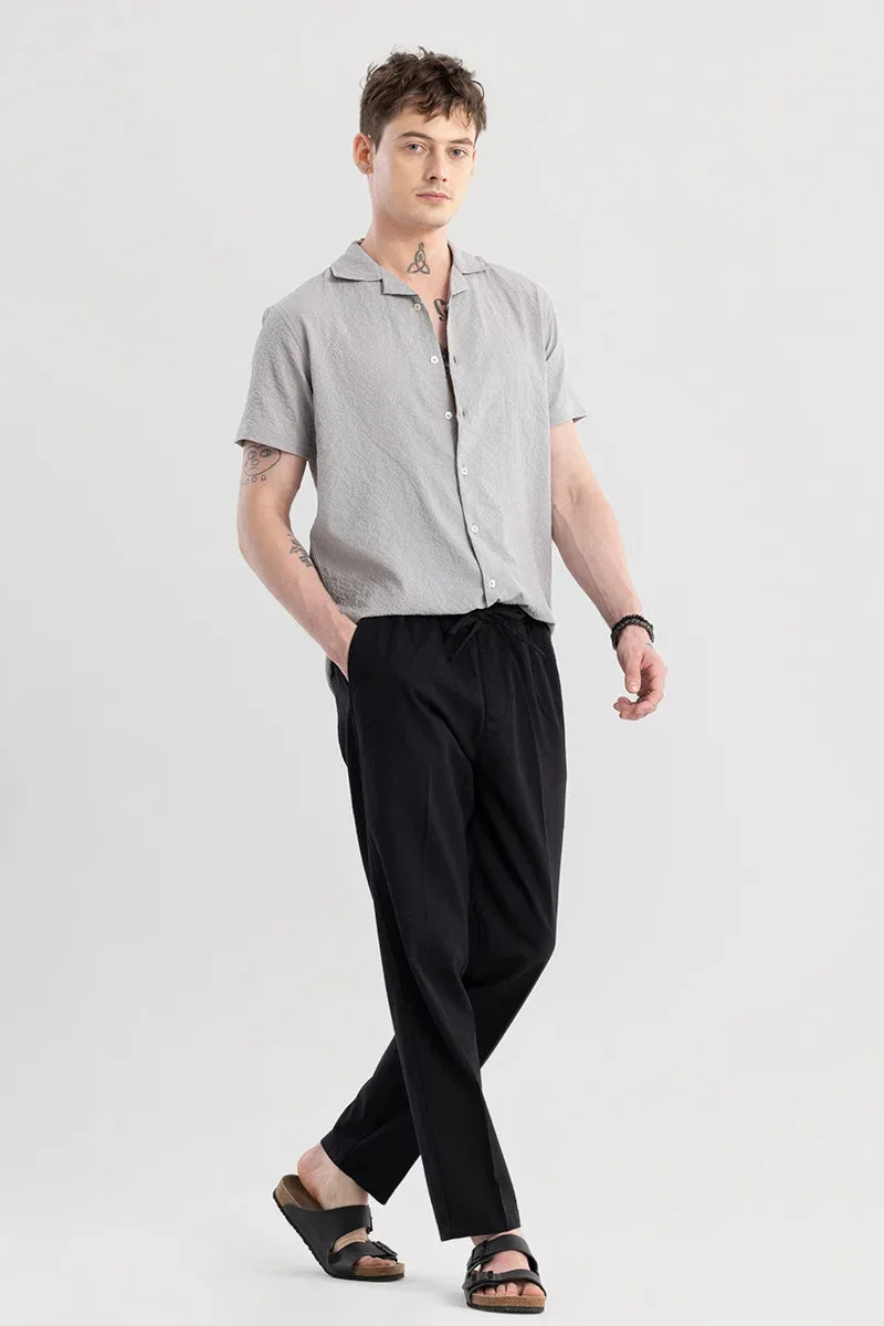 Snitch black Wafty Black Trousers for Men | Best Price UAE