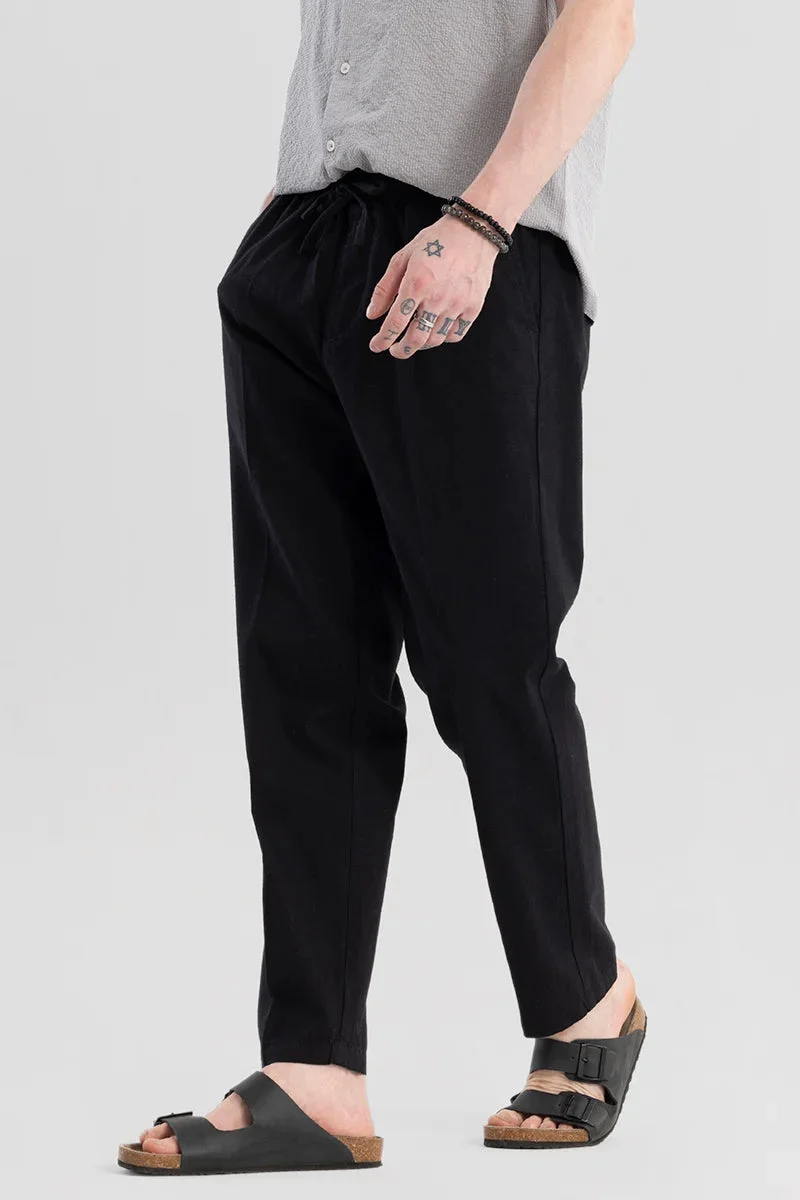 Snitch black Wafty Black Trousers for Men | Best Price UAE