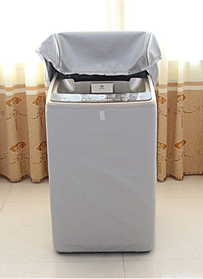 DUNISO - Top Load Washing Machine Cover,  Double-Side Silver Coated Fabric Waterproof Sunscreen Dust-Proof Cover ,Silver Coating Oxford Cloth Full-Automatic Wave Wheel Washing Machine Cover - Image 1