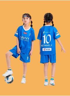 M MIAOYAN Neymar Riyadh Crescent No. 10 Jersey Children's Football Jersey Set Game Training Jersey  - Image 2