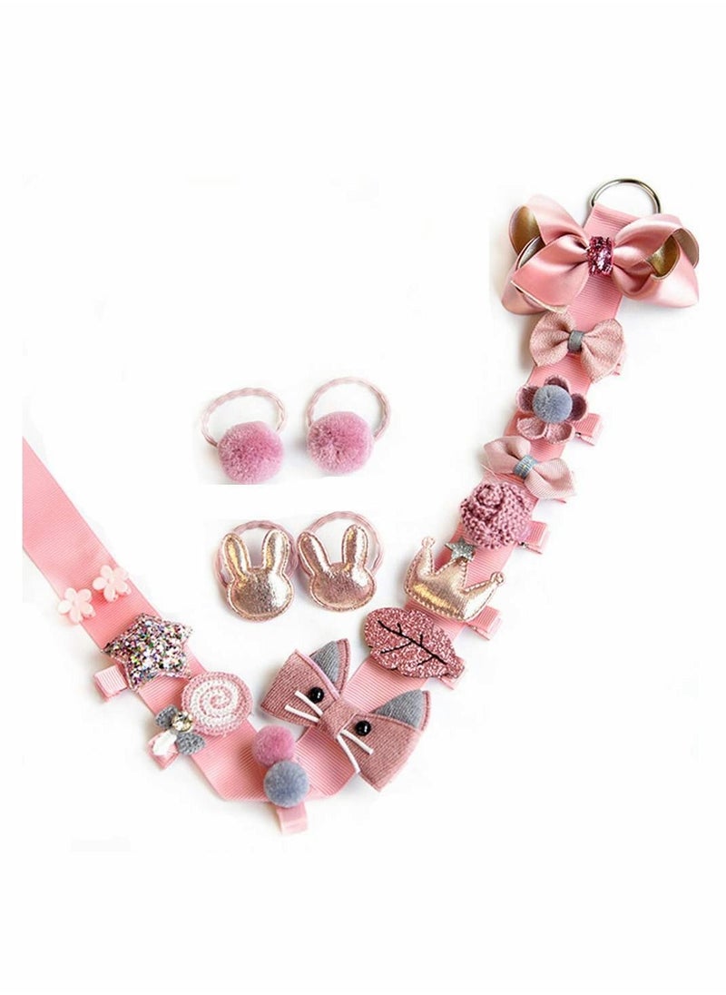 Generic - Baby Girls Hair Accessory Set with Gift Box, 36 Pack Baby Girls Hair Clips Hair Bows, Elastic Hair Bobbles Hair Accessories Ponytail Holder - Image 1
