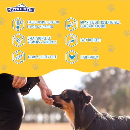 Nutri Bites Freeze Dried Chicken Dog & Cat Treats | Healthy Pet Training Treats or Food Topper | All Natural, 1 Single Animal Protein, High Protein | Premium Bulk Value Pack, 15 oz - Image 5