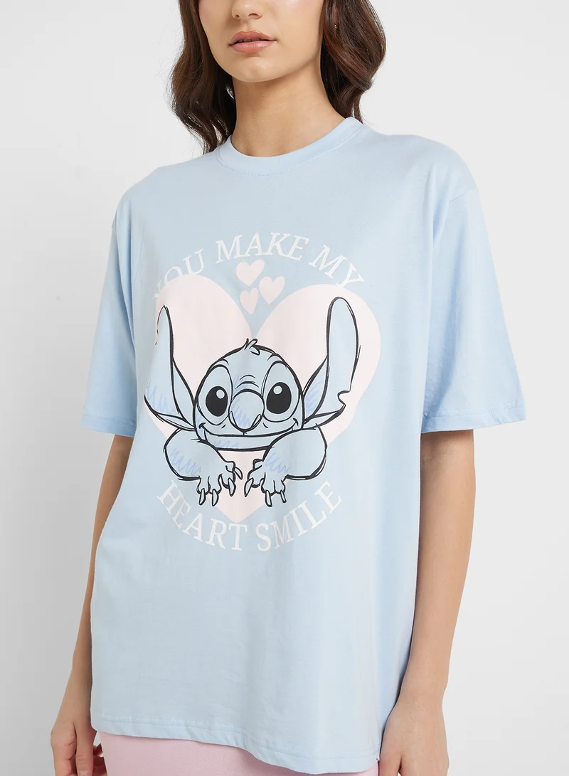 Disney Stitch Oversize Graphic T-Shirt