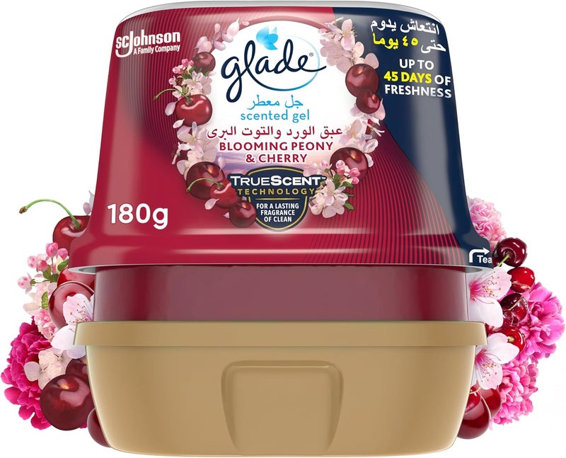 Glade Air Freshener Scented Gel with Blooming Peony & Cherry Scent, 180 g - Image 2