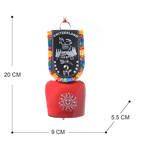 Tej Gifts Swiss Cow Bell – Metal Vastu Bell, DDLJ Style Hanging Bell Key Chain, Car & Door Hanging, Religious Wall Décor & Good Luck Gift (Size 6 = 9 cm x 5.5 cm x 20 cm) - Image 2